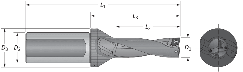 Názvosloví 4TEX Drill - kóty držáku