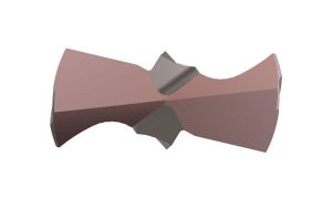 Geometrie destičky - M nerezové oceli (GEN3SYS-XT Pro) - pohled shora