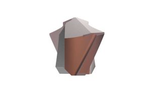 Geometrie destičky - M nerezové oceli (GEN3SYS-XT Pro) - boční pohled