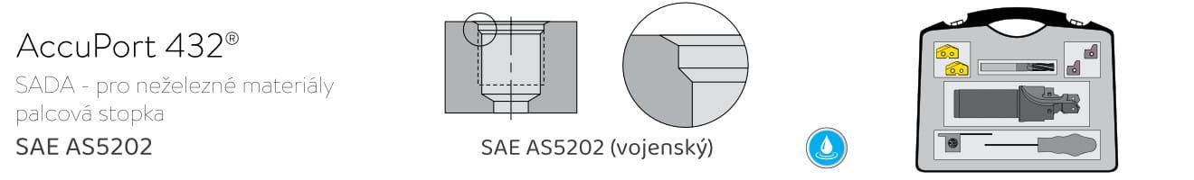 Sada AccuPort 432 - SAE AS5202 pro neželezné materiály